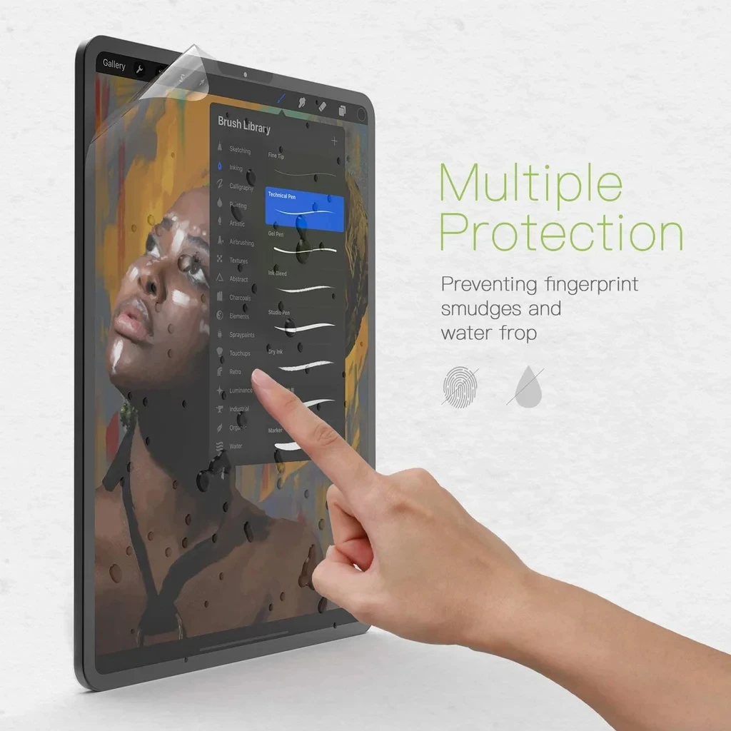 Película de papel como Protector de pantalla PET para iPad 9,7 Air 2 3 10,5 Air 4 5 10,9 Pro 11 12,9 10,2 10 9th 8 7th Gen Mini 1 2 3 4 5 6 - imagen 3
