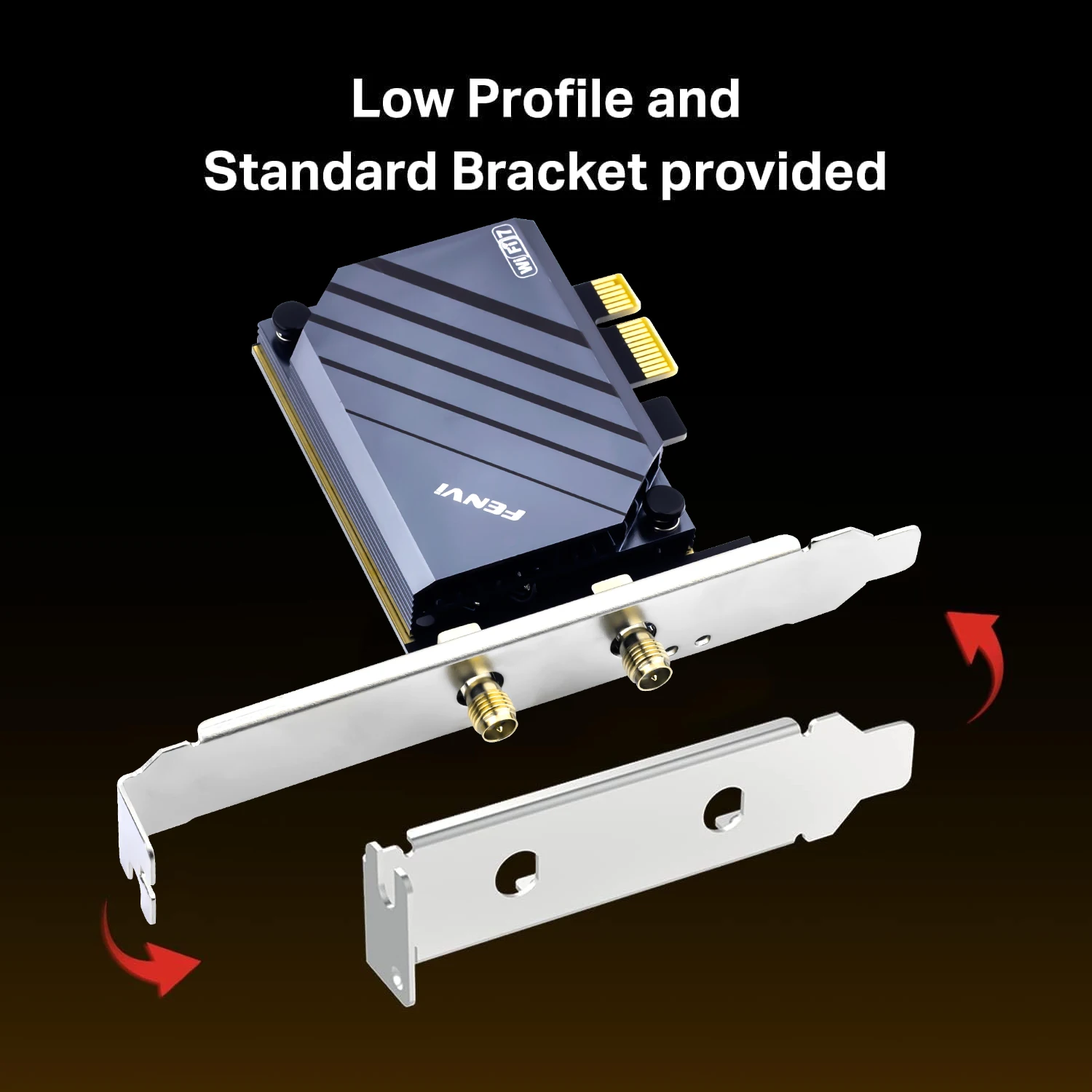 FENVI WiFi 7 QCNCM865 Adaptador PCIE BT5.3 Tri Band 2.4G/5G/6GHz 5,8 Gbps 802.11BE Tarjeta inalámbrica Wi-Fi 7 Wi-Fi 6E para escritorio Win11 - imagen 2