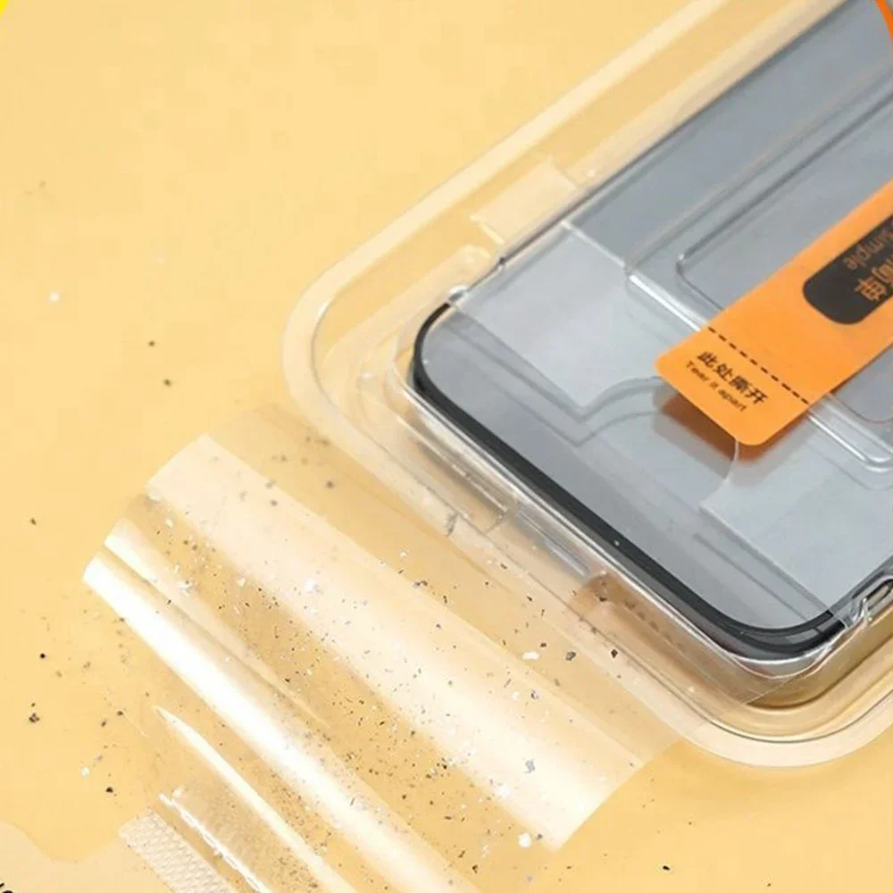 2 uds vidrio templado para iPhone 16E 16 15 Pro 14 Max Plus 13 12 11 Pro XS Max XR sin polvo fácil instalación Protector de pantalla HD - imagen 5