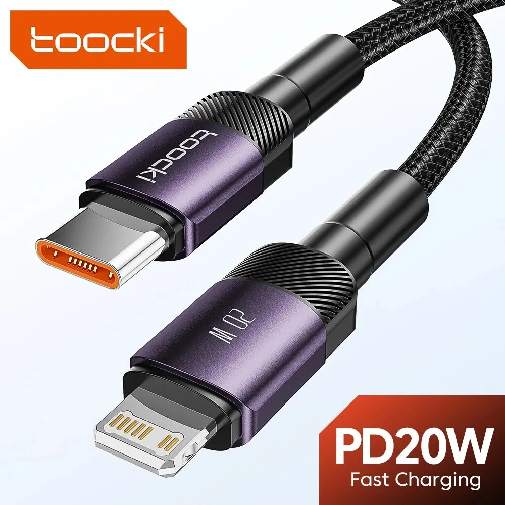 Toocki PD 20W USB C a Cable Lightning para iPhone 14 13 12 11 Pro XS 8 tipo C a Cable Lightning Cable de datos Cable de carga rápida