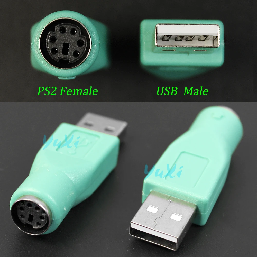 Convertidor adaptador USB a PS2 PS/2 macho hembra para teclado, ratón, PC, portátil, conectar accesorios de reparación de repuesto, 2 uds. - imagen 4
