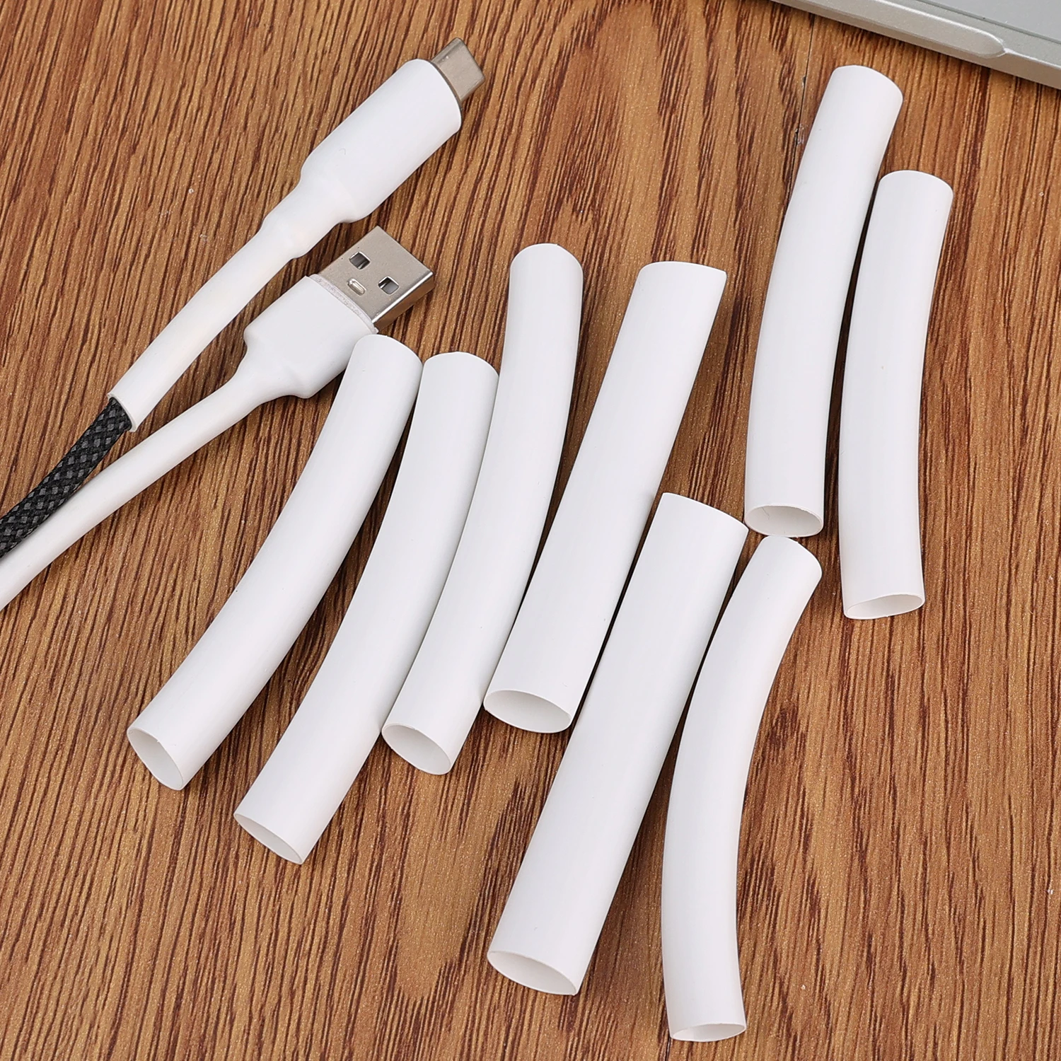 Tubo termorretráctil para reparación de cables de datos, resistente a los arañazos, antifractura, cubierta protectora para cables de cargador, funda de tubo termorretráctil - imagen 2
