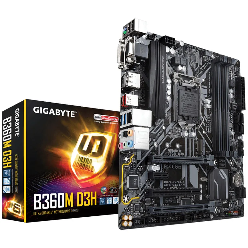 Nuevas placas base originales Gigabyte B360M D3H LGA 1151 DDR4 B360 para ordenador de juegos de deportes electrónicos de escritorio