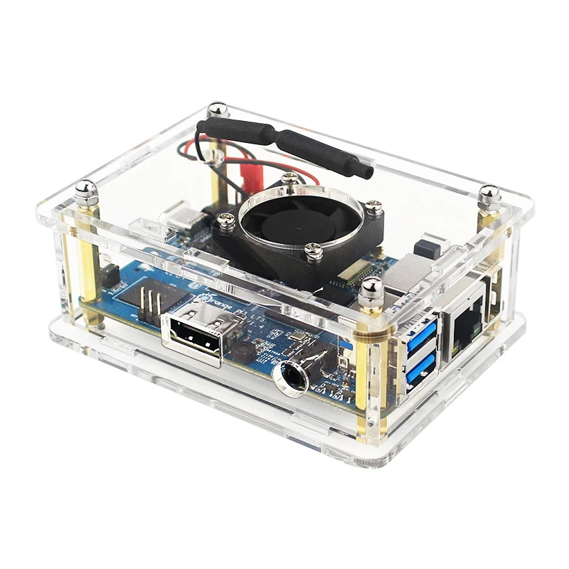 Orange Pi 3 LTS H6 64Bit 8GB EMMC 2G RAM WiFi BT 5,0 caja opcional ventilador disipador de calor Cable compatible con HDMI tarjeta TF OPI 3LTS - imagen 3