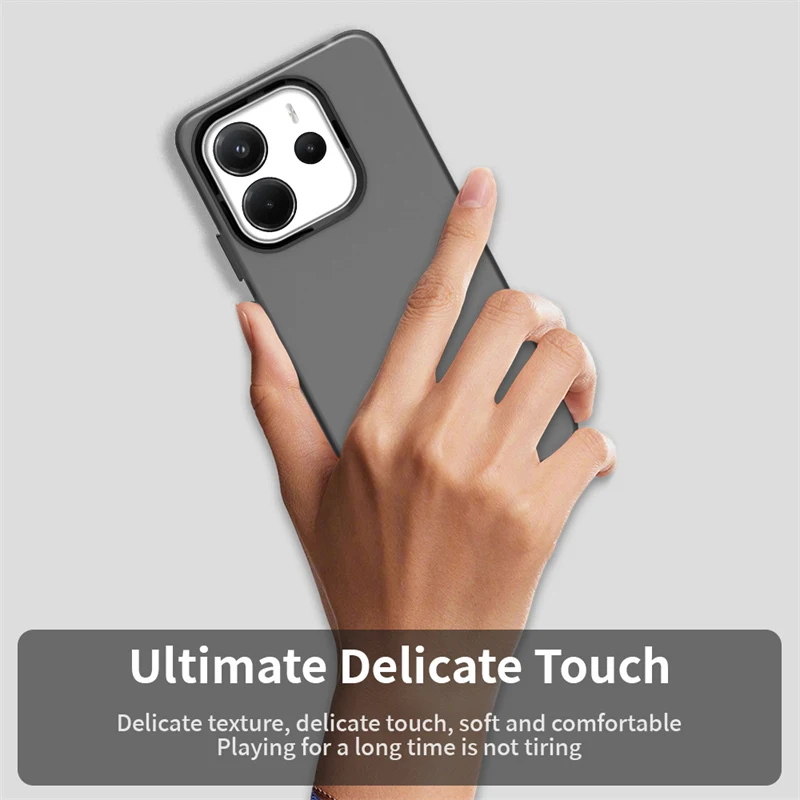 Funda de teléfono mate caramelo para Xiaomi Redmi Note 14 4G Funda para Redmi Note 14 4G sensación agradable a la piel a prueba de golpes чехол Funda - imagen 4