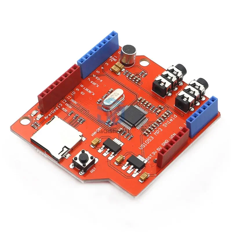 VS1053 VS1053B Audio estéreo reproductor de MP3 escudo registro decodificación módulo de placa de desarrollo con ranura para tarjeta TF para Arduino R3 - imagen 3