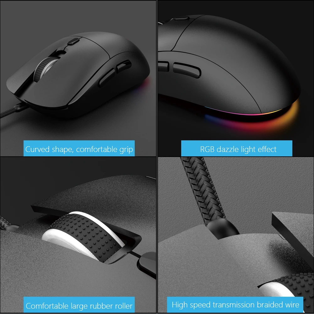Ratón con cable USB, ratón de ordenador con cable, DPI, ajustable, ergonómico, de 6 botones, para el hogar y la Oficina, para ordenador portátil, PC, escritorio y Notebook - imagen 5