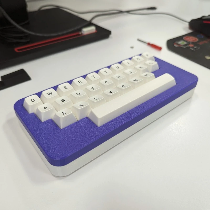 Painxx28 Mini teclado portátil, funda con impresión 3D, teclado mecánico con cable de modo único, Kit ergonómico de intercambio en caliente, regalo de juego QMK/VIAL - imagen 4