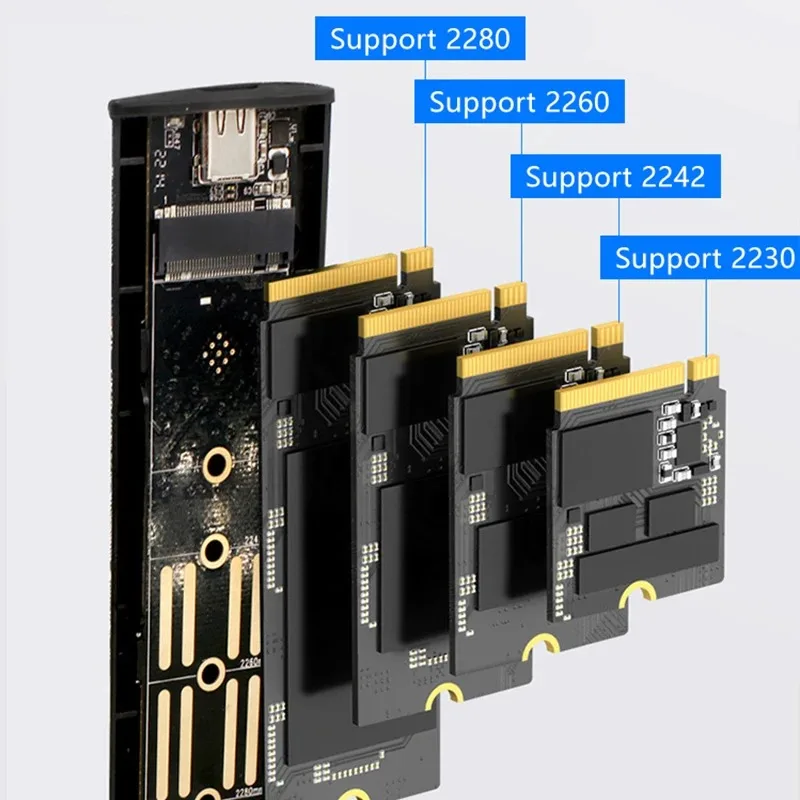 Accesorios para ordenador portátil UTHAI M6, adaptador NVMe/NGFF a SATA SSD de protocolo 3,1, herramienta tipo C, caja de disco duro de aleación de aluminio M.2 gratis - imagen 2