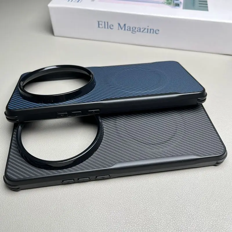Para Xiaomi Mi 15 Ultra funda dura de fibra de carbono magnética carga inalámbrica funda protectora trasera para Xiaomi Mi 15 14 Pro Ultra - imagen 3