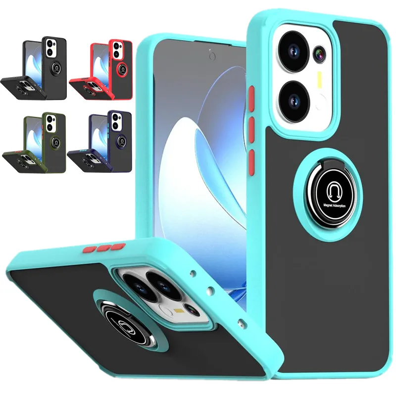 Funda mate armadura para OPPO Reno 13F 13FS 5G Reno13 F FS Reno 13 Pro cubierta anillo soporte magnético a prueba de golpes Coque Fundas