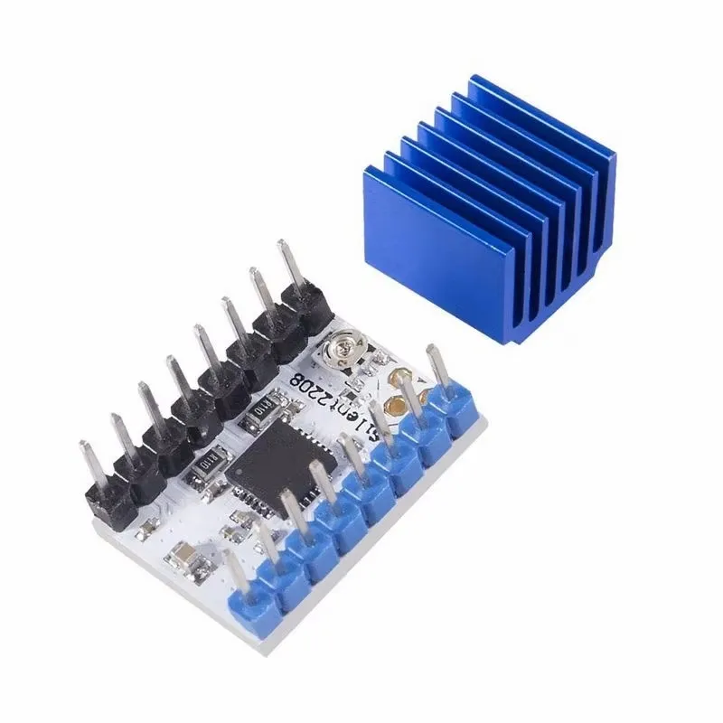 Módulo controlador paso a paso TMC2208 V1.2, 5 piezas, disipador de calor para placas base de controlador de impresora 3D, Ramps1.4, MKS Gen Mega i3, Ender-3 - imagen 3