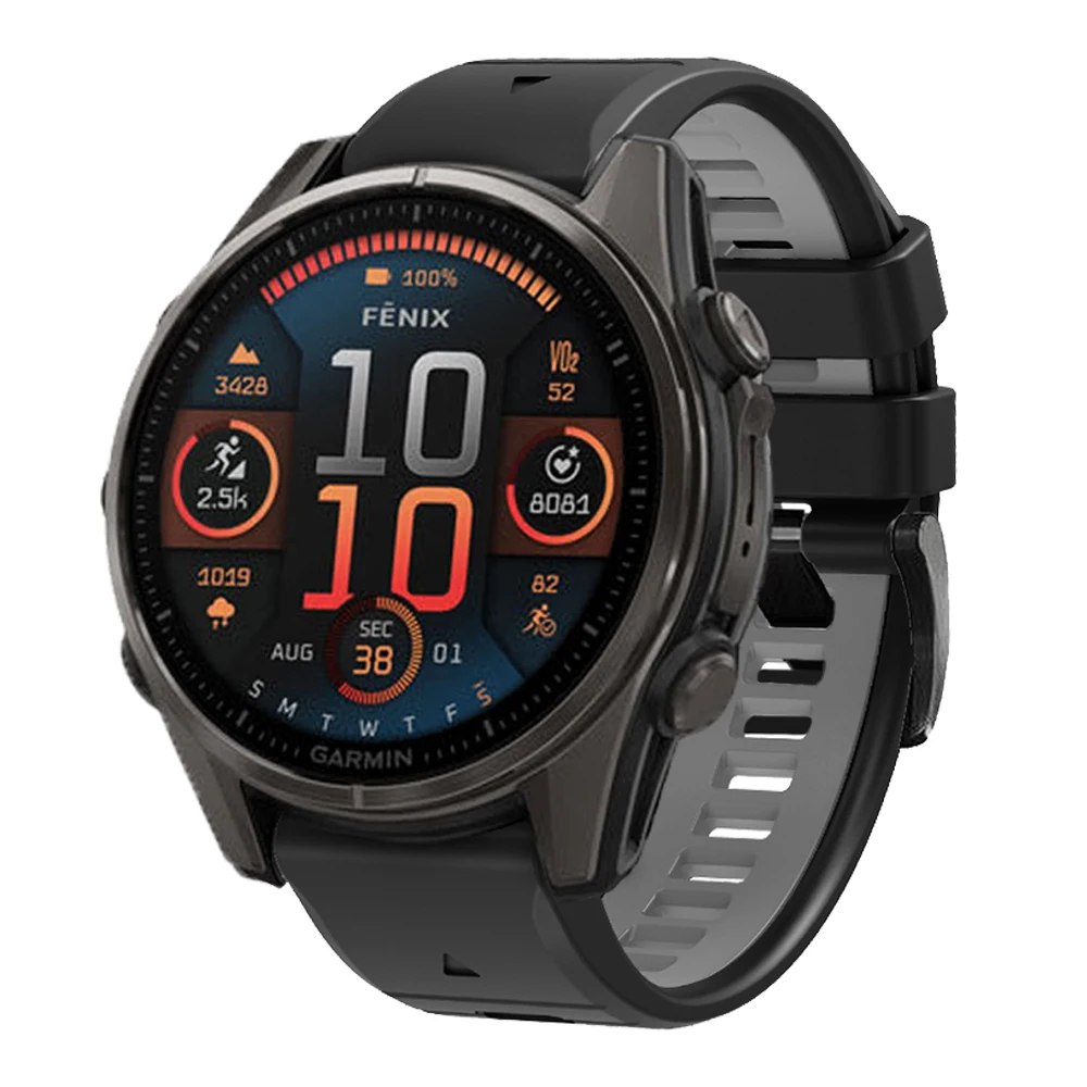 Correa de reloj de silicona de 26mm y 22mm para Garmin Fenix 8 7X 7 6X 6 Pro 5X Plus, pulsera Epix Gen 2 Tactix Bravo Quickfit - imagen 3