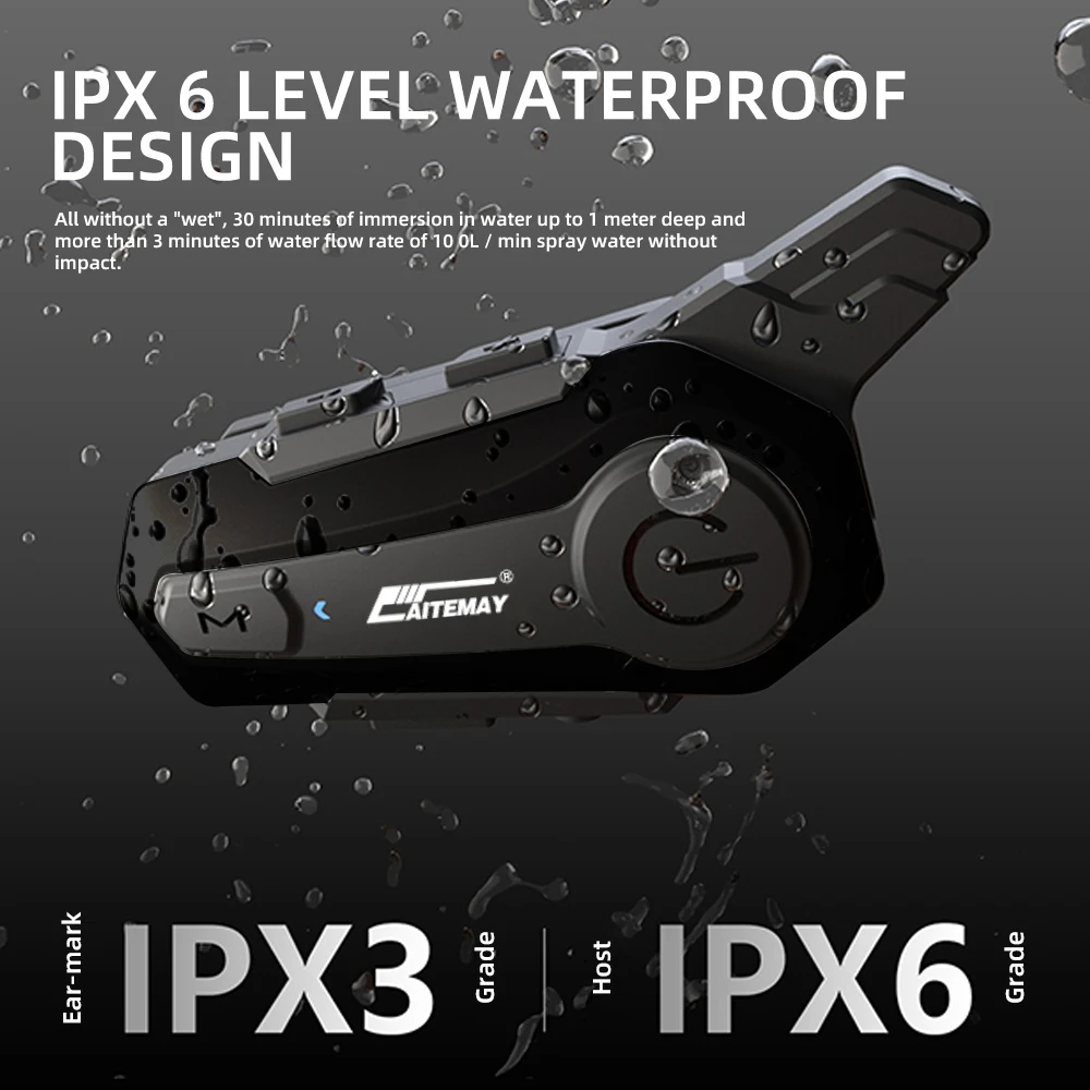 Bluetooth 5,0 casco de Motor auriculares casco intercomunicador inalámbrico motocicleta auriculares 30M interfono altavoz Walkie casco Talkie - imagen 2