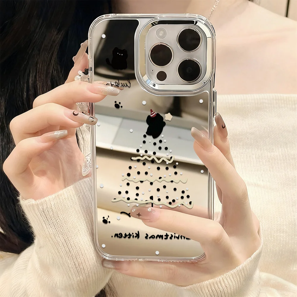 Funda de teléfono con espejo de maquillaje de lujo para iPhone 11 13 17 16 Pro Max 15 14 12 Air 16promax 17promax 15promax 13promax Funda - imagen 4