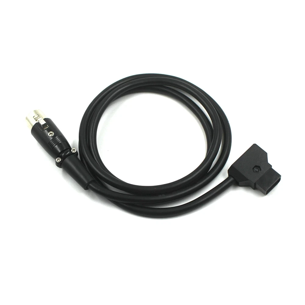 Adaptador de Cable de alimentación de resorte en espiral d-tap macho a Mini XLR 4 pines hembra 12V para TVLogic 058 Monitor/Cable de Monitor ARRI