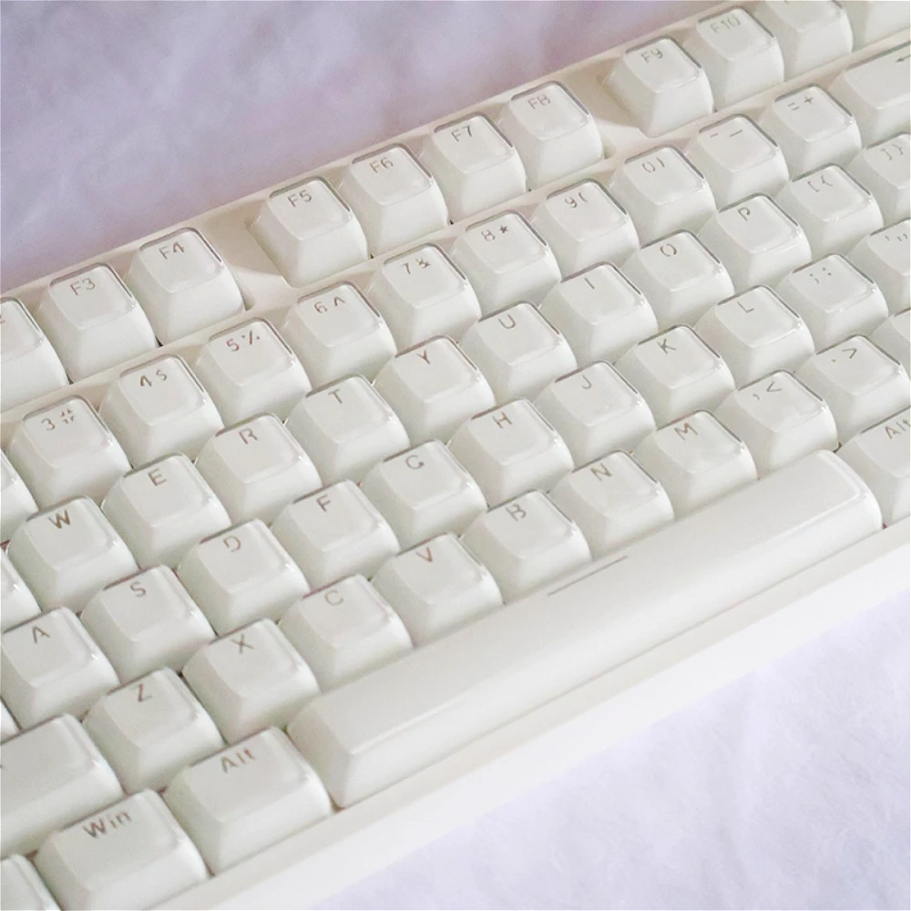 Juego de teclas transparentes PBT + PC, llavero de teclado de cristal OEM de 136 teclas, Compatible con teclado mecánico 64/84/98/108 - imagen 5