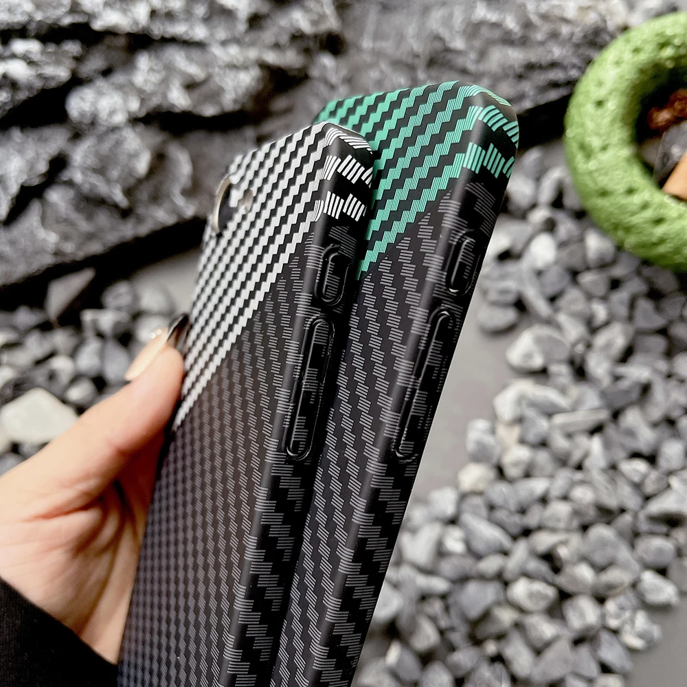 Funda para iPhone 16E PC con textura de fibra de carbono, funda dura mate para iPhone 16E, parachoques ultrafino a prueba de golpes - imagen 5
