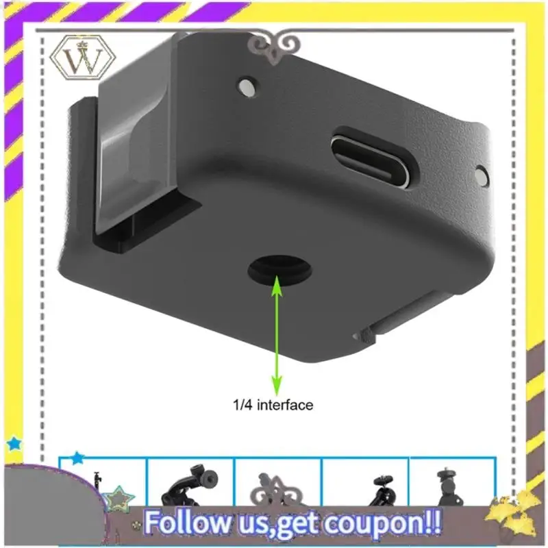 Nueva Base de carga para DJI Pocket 3 tipo C 1/4 adaptador de montaje cámara cardán portátil para DJI OSMO Pocket 3 Camra Accesorios