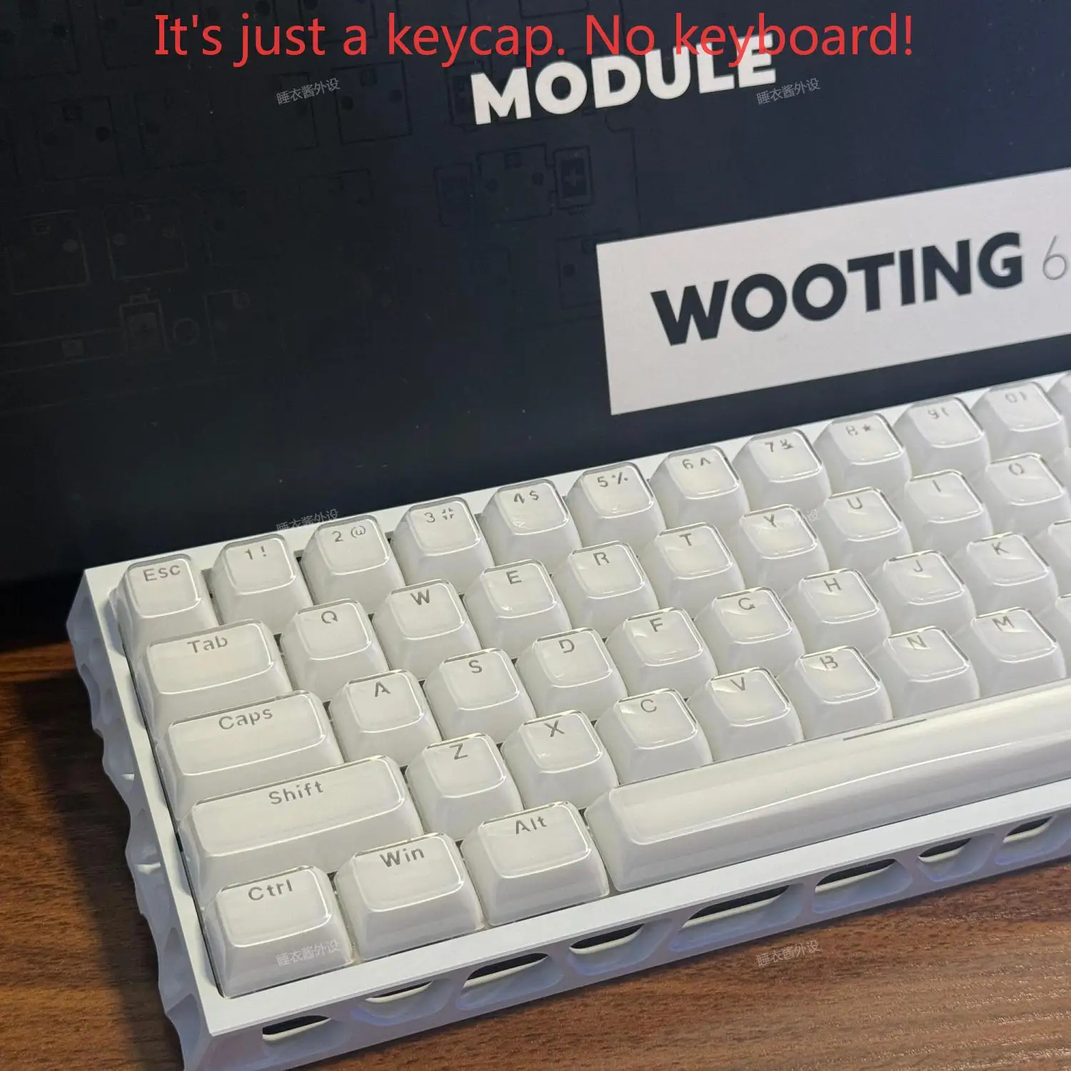 Llavero de teclado mecánico translúcido Jelly Crystal, teclas acrílicas de pudín, PBT + PC, OEM, 136 teclas blanco puro - imagen 2