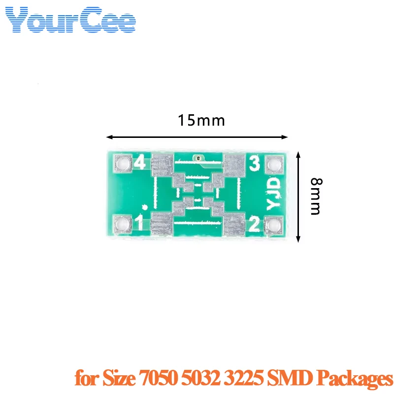 50 uds/1 ud placa adaptadora placa convertidora oscilador de cristal activo traje para tamaño 7050 5032 3225 paquetes SMD