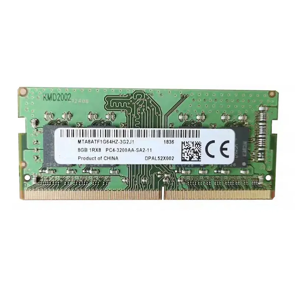 RAM 8GB para memoria de portátil MT 8G 1RX8 PC4-3200AA DDR4 3200 MTA8ATF1G64HZ-3G2J1 - imagen 3