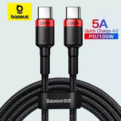Cable Baseus USB-C 100 W para carga rápida de MacBook y iPhone