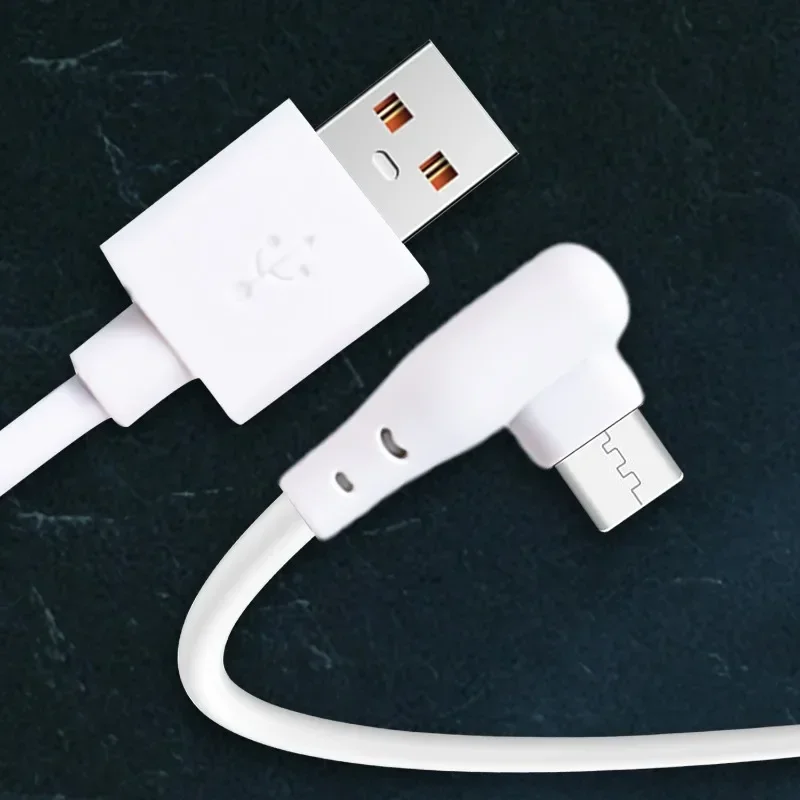 Cable de datos de carga de alta velocidad, 66W, 6A, USB tipo C, cargador de codo de 90 grados, Cable para Samsung, Xiaomi, Huawei, Android, 2M/1,5 M/1M - imagen 3