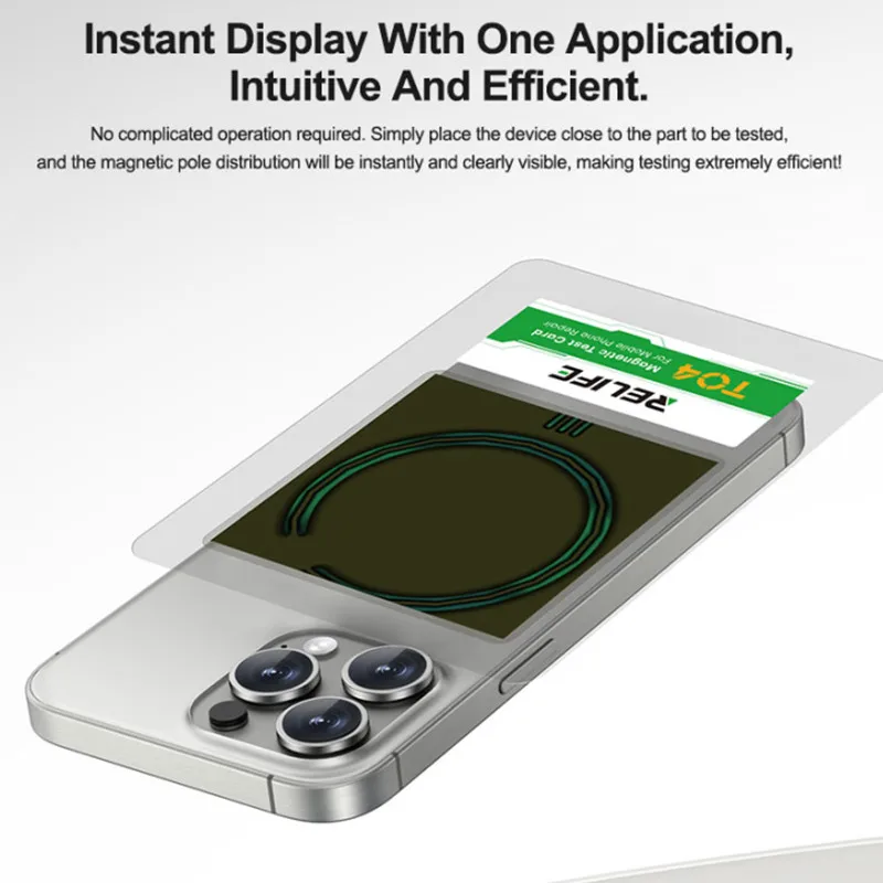 Tarjeta magnética RELIFE TO4 para reparación de teléfonos móviles, prueba no destructiva, área de carga ilimitada, herramienta de detección magnética Visible - imagen 5