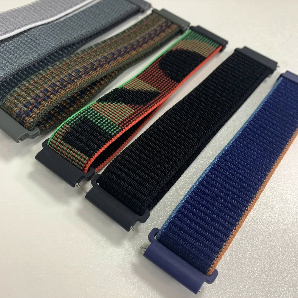 Correa de nailon de 20mm y 22mm para AMAZFIT BALANCE/Active 2 BIP 6 5 GTR 4 3Pro 2e GTS 4 mini Correa deportiva para pulsera Garmin Venu3 4