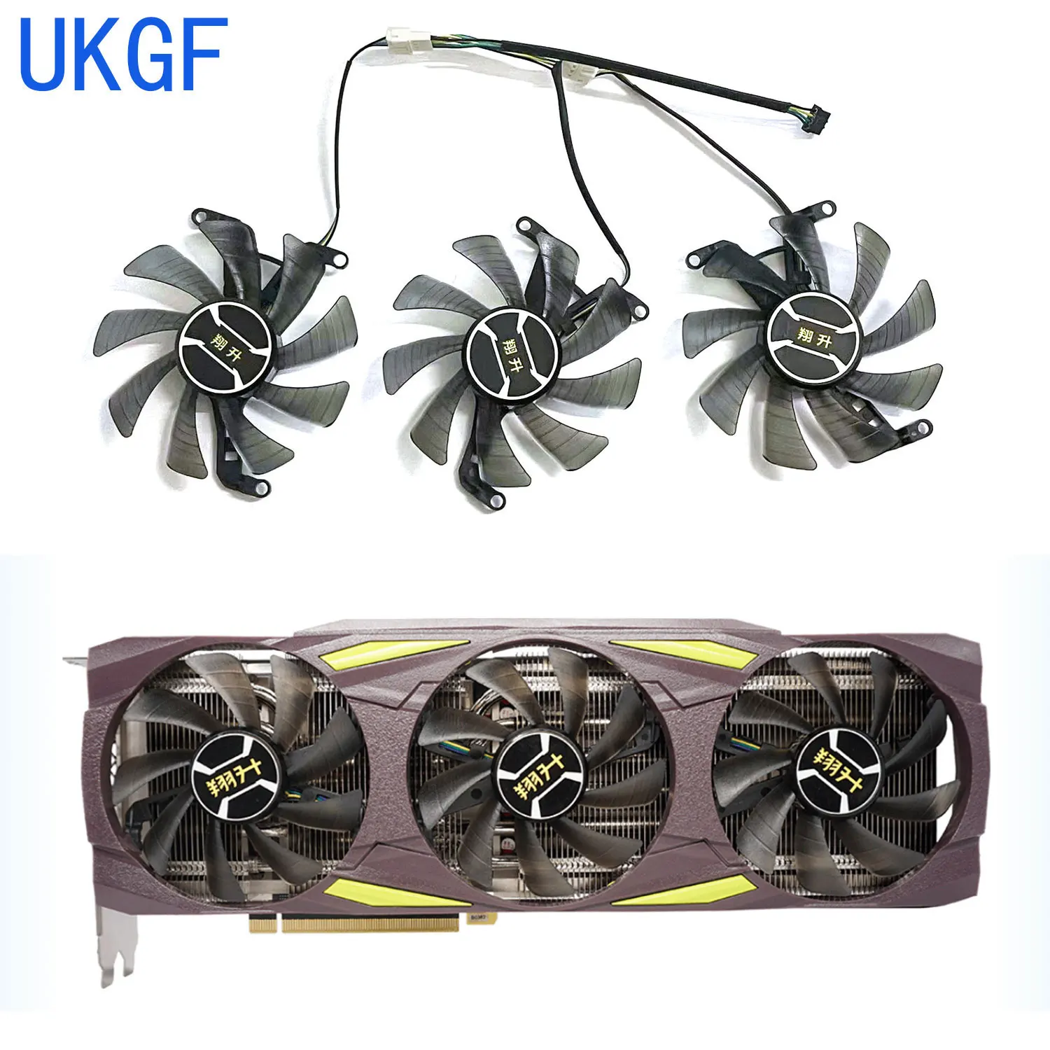 Ventilador de refrigeración gráfica T129215SU para ASL Manli RTX3080 3090 90HX Gallardo RTX3090 RTX3070 Ti 3080, reemplazo de vídeo
