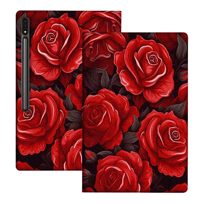 Cool Vintage Rose Blossom Art para Samsung Galaxy Tab S7 S8 S9 S10 11 12,4 13,1 FE Plus Lite pulgadas funda para tableta - imagen 5