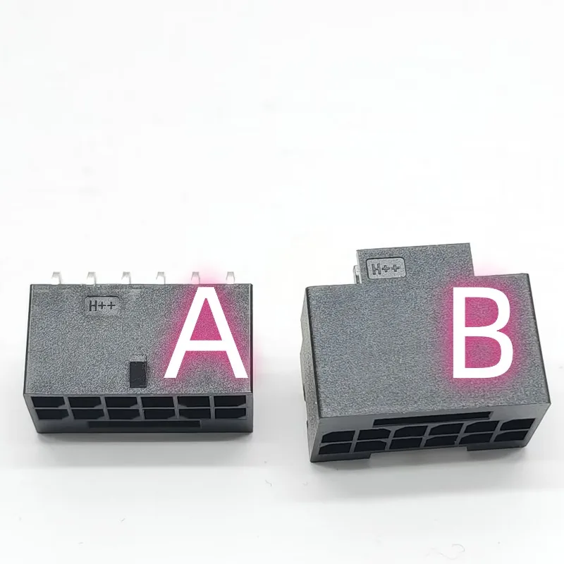 90 grados ordenador GPU ATX 3,0 PCI-E 5,0 12P 16pin 12 + 4P 12VHPWR potencia hembra ángulo recto H ++ conector Jack para tarjeta gráfica - imagen 3