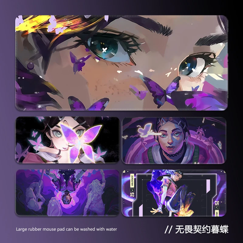 Valorant-alfombrilla de ratón personalizada para ordenador portátil, alfombrilla de goma para escritorio, teclado de Anime, accesorios para juegos, regalos - imagen 4