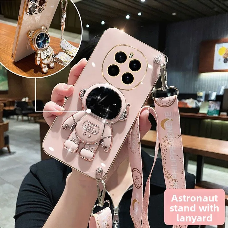 Funda para Honor Magic 8 Pro, Funda trasera de astronauta de silicona suave galvanizada a la moda para Honor magic 8, Funda a prueba de golpes con cordón - imagen 5