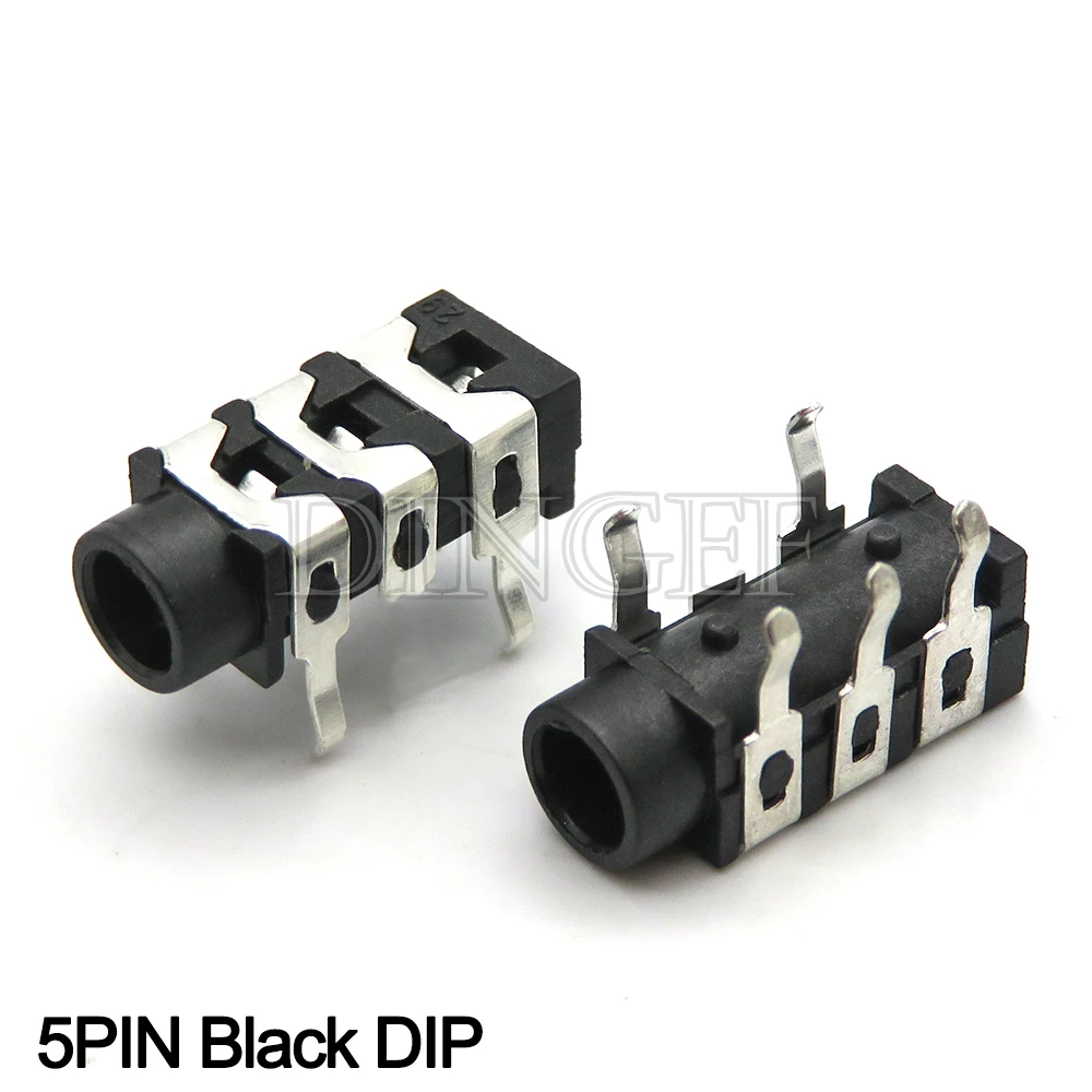 Conector de auriculares piezas 3,5 MM, Conector de Audio y vídeo, doble canal, estéreo, montaje en Panel de soldadura, 5P/6P, SMD DIP, 10 PJ-313 - imagen 5