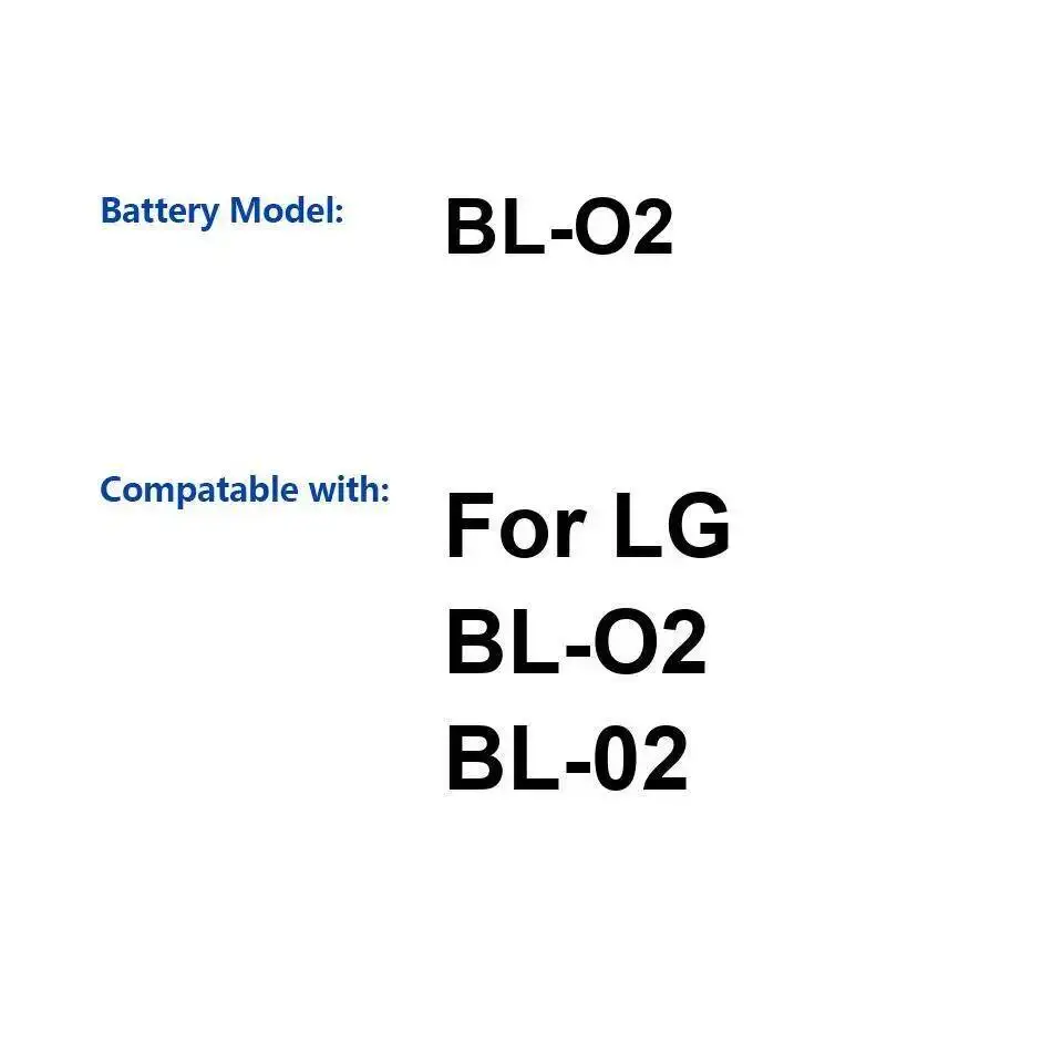 Batería de teléfono móvil de buen rendimiento de baja temperatura 3000Mah para LG BL-02