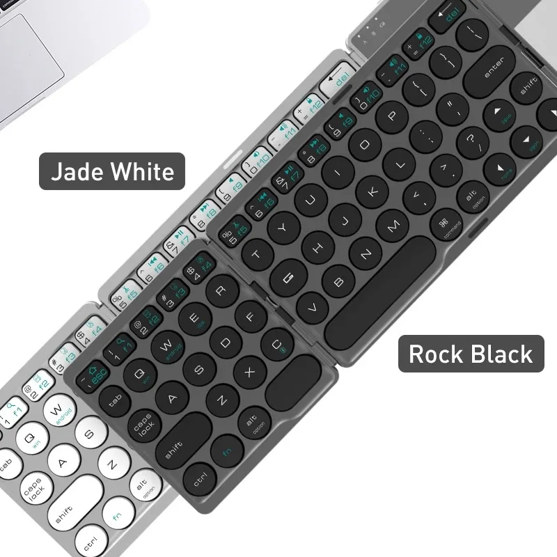 Mini teclado plegable inalámbrico Bluetooth con panel táctil teclado plegable Universal portátil para Windows IOS Tablet iPad - imagen 2