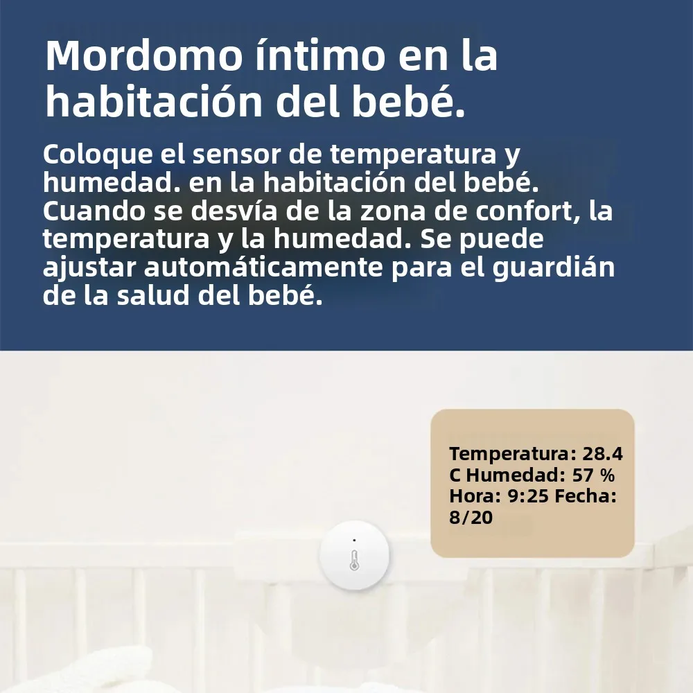 Haozee Zigbee 3,0 Sensor de temperatura y humedad Monitor remoto por aplicación Smart Life funciona con batería con Alexa Google Home - imagen 5