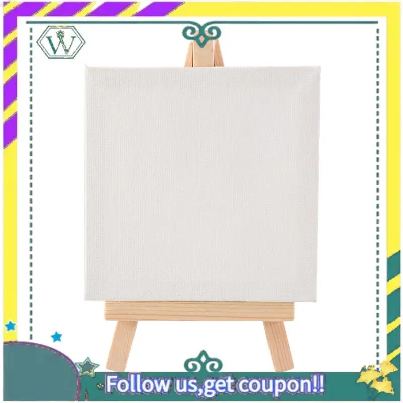 Nuevo Mini tablero de dibujo de lienzo de 20 piezas con caballete, Panel de lienzo de pintura, adecuado para suministros de fiesta de pintura artística - imagen 4
