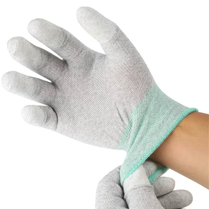 Nuevos guantes mecánicos AS02 elásticos antideslizantes de fibra de carbono para reparación de piezas electrónicas de teléfono guantes protectores antiestáticos - imagen 4