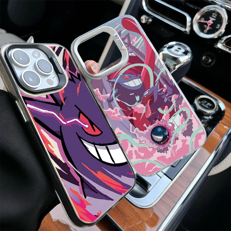 Funda para Samsung Galaxy S25 S24 S23 S22 S21 S20 Plus Ultra S24 FE Note 20 S25 Edge 5G funda púrpura Gengar chapado Anime Pokemon - imagen 4