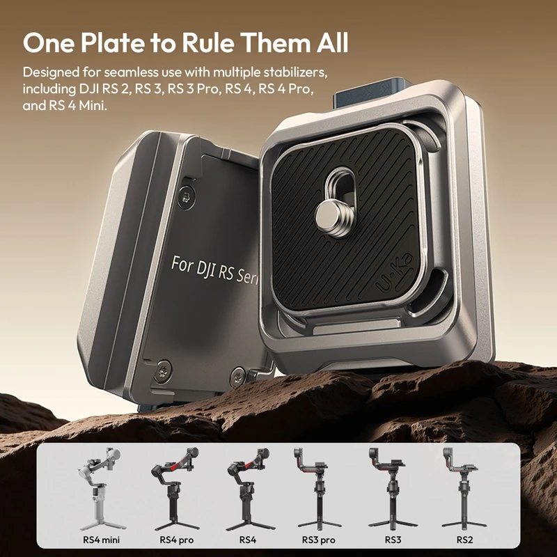 Ulanzi C061 Uka Kit de liberación rápida Compatible con placas QR Uka F38 para DJI RS 2, RS 3, RS 3 pro,RS 4, RS 4 pro, RS 4 mini - imagen 3