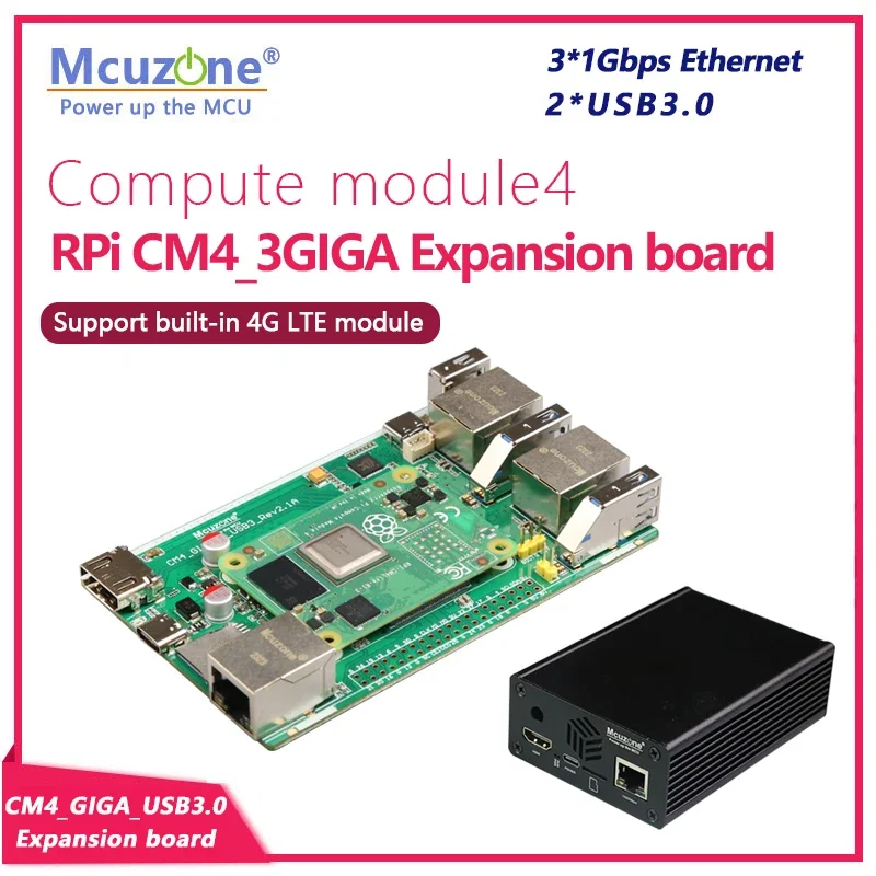 Placa Ethernet Raspberry Pi CM4 3x Gbps, HDMI RTL8153 GIGA USB3.0, OpenWrt, Ubuntu,RPI OS - imagen 2