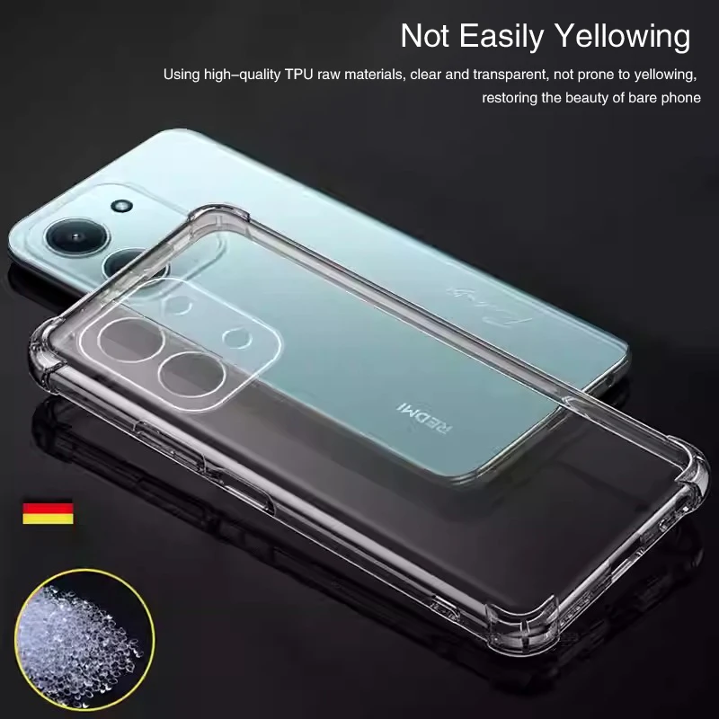 Funda de teléfono Original de silicona Airbag a prueba de golpes para Redmi 15c 4G 5G, funda protectora trasera suave de alta calidad, accesorios de TPU - imagen 4