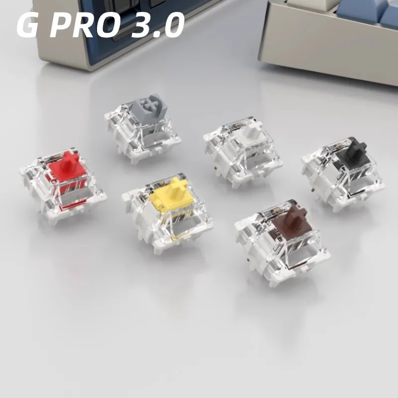 Interruptor de teclado mecánico Gateron eje de teclado mecánico eje de intercambio en caliente cuerpo G rojo amarillo plata PRO3.0 - imagen 2