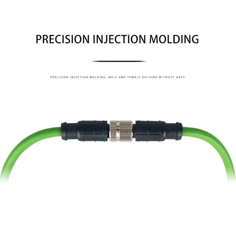 Cable extendido M12 macho y hembra de 4 pines tipo A, Sensor de 4 pines, Cable de conexión blindado PUR, conector de código A impermeable Industrial - imagen 3