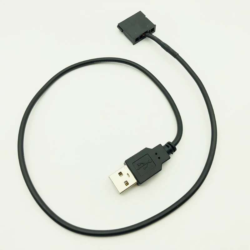 Adaptador de Cable de alimentación SATA a USB, fuente de alimentación de puerto hembra SATA de 5V macho a 15 pines para ordenador portátil de 2,5 pulgadas, SATA HDD 22AWG, negro, 50cm