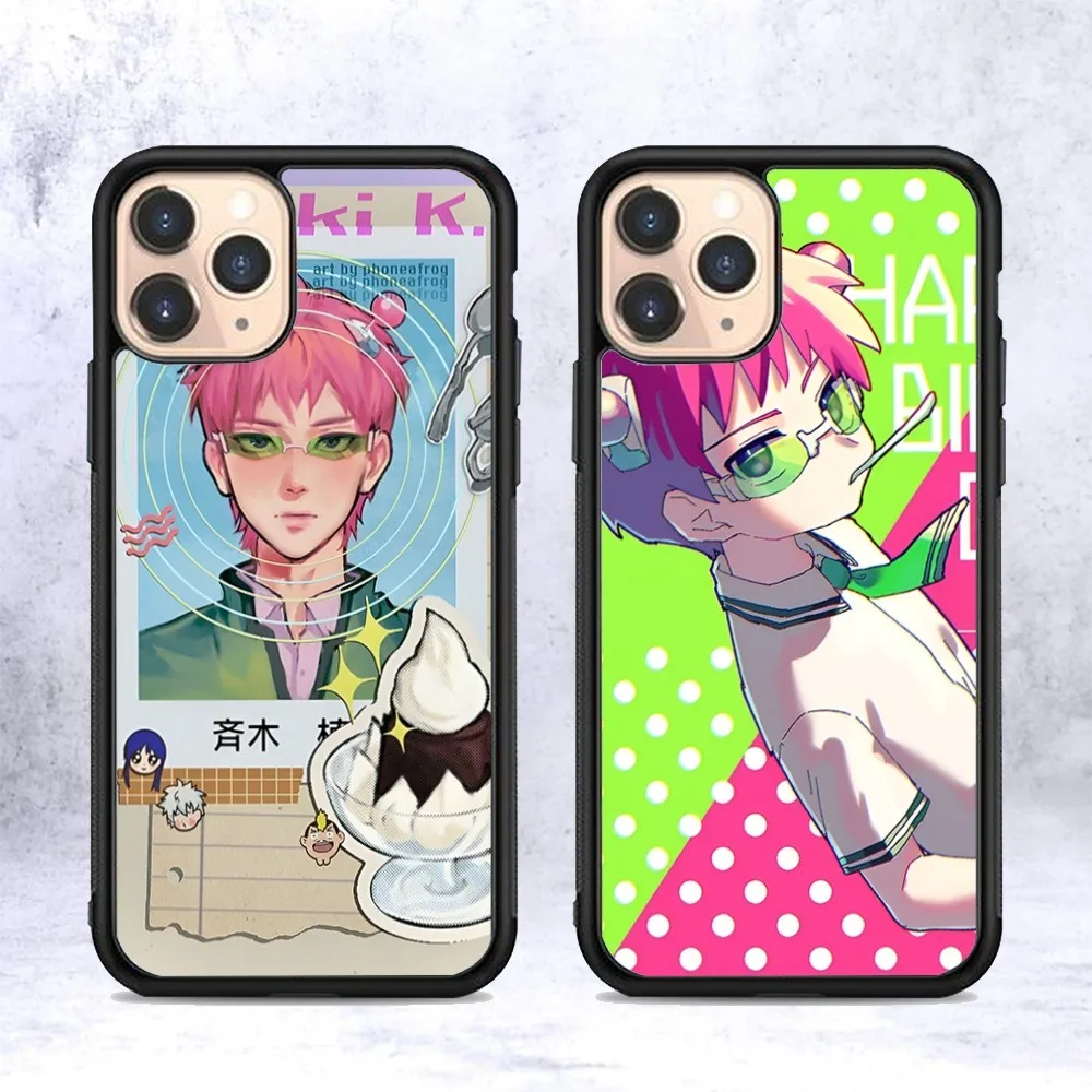 2025 lindo gatito niño Saiki Kusuo funda de teléfono de silicona PC + TPU para IPhone 11 12 13 14 15 16 Plus Pro Max cubierta - imagen 3