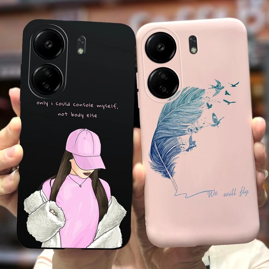 Para Xiaomi Poco C65 funda Redmi 13C Linda moda chicas bonitas mariposa funda de teléfono para Xiaomi Redmi 13C PocoC65 Fundas suaves - imagen 2